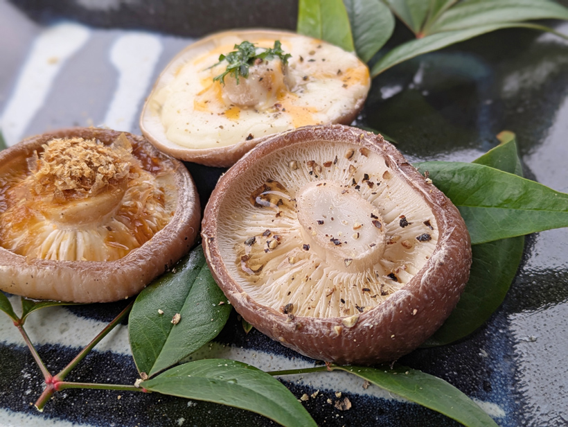 自然栽培原木しいたけ料理